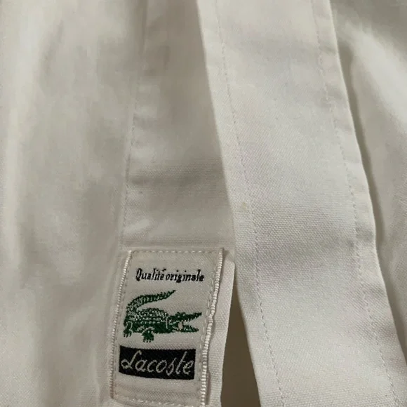 Lacoste men’s white button down men’s small size 38, front pocket shirt - Picture 4 of 4